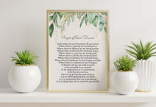 Load image into Gallery viewer, Prayer of Saint Francis Print – Peace Prayer Wall Art – Christian Home Decor – Religious Gift – Framed or Unframed