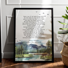 Load image into Gallery viewer, A River Runs Through It Norman Maclean Poster Quote Print Watercolor Mountain River Poster