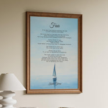 Load image into Gallery viewer, Fear Poem Print by Kahlil Gibran