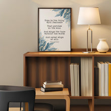 Load image into Gallery viewer, Emily Dickinson Hope is the thing with feathers... Poetry Wall decor Emily Dickinson poem UNFRAMED