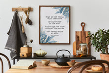 Load image into Gallery viewer, Emily Dickinson Hope is the thing with feathers... Poetry Wall decor Emily Dickinson poem UNFRAMED