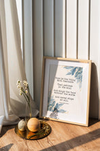 Load image into Gallery viewer, Emily Dickinson Hope is the thing with feathers... Poetry Wall decor Emily Dickinson poem UNFRAMED