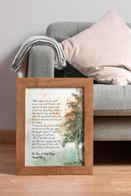 Load image into Gallery viewer, Wendell Berry Poem Print: Watercolor Forest Art, "Peace of Wild Things"