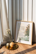 Load image into Gallery viewer, Wendell Berry Poem Print: Watercolor Forest Art, "Peace of Wild Things"