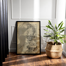 Load image into Gallery viewer, Hunter S Thompson Life should not be a journey to the grave... "Wow! What a Ride!” - literary print wall art - Framed And Unframed Options