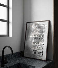 Load image into Gallery viewer, Hunter S Thompson Life should not be a journey to the grave... "Wow! What a Ride!” - literary print wall art - Framed And Unframed Options