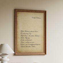 Load image into Gallery viewer, Emily Dickinson Much Madness is divinest Sense - Poetry Wall art - Framed & Unframed Options