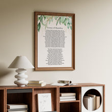 Load image into Gallery viewer, Litany of Humility Print: Catholic Prayer, Elegant Christian Decor