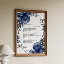 Load image into Gallery viewer, Salve Regina Prayer Print ENGLISH & LATIN - Hail Holy Queen - Prayer Print - Catholic Prayer