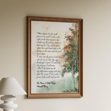 Load image into Gallery viewer, The Peace of Wild Things Wendell Berry Poem Print