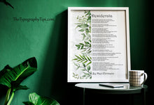 Load image into Gallery viewer, Desiderata By Max Ehrmann Poetry, Poem Print