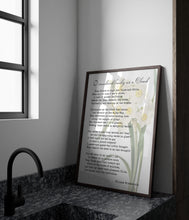 Load image into Gallery viewer, Daffodils Poem Print "I Wandered Lonely as a Cloud" William Wordsworth