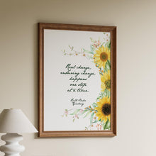 Load image into Gallery viewer, Ruth Bader Ginsburg Quote "Real change, enduring change, happens one step at a time."