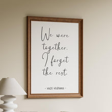 Load image into Gallery viewer, Walt Whitman Quote Print: Romantic Poetry Wall Art