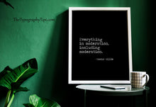 Load image into Gallery viewer, Oscar Wilde Print - Everything in moderation, including moderation - Unframed inspirational print for Home, Inspirational Wilde quote