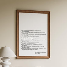 Load image into Gallery viewer, Do it anyway, Kent M. Keith: The Paradoxical Commandments
