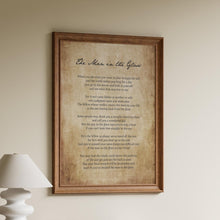 Load image into Gallery viewer, The Man in the Glass Poem Print Dale Wimbrow Masculine wall art