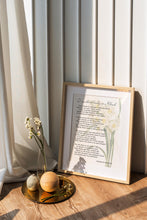 Load image into Gallery viewer, Daffodils Poem Print "I Wandered Lonely as a Cloud" William Wordsworth