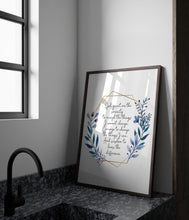 Load image into Gallery viewer, The Serenity Prayer Print sobriety gift Alcoholics Anonymous twelve step recovery Reinhold Niebuhr - Framed and Unframed Options