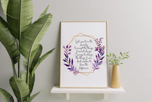 Load image into Gallery viewer, The Serenity Prayer Print sobriety gift Alcoholics Anonymous twelve step recovery Reinhold Niebuhr - Framed and Unframed Options