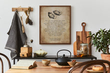 Load image into Gallery viewer, Ernest Hemingway Quote Print, As I ate the oysters... A Moveable Feast Book, Oyster Print in Black and White Unframed & Framed Options
