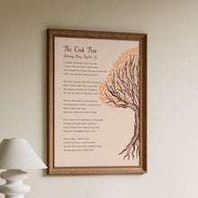 Load image into Gallery viewer, The Oak Tree Poem Print – Inspirational Wall Art on Strength & Resilience by Johnny Ray Ryder Jr.