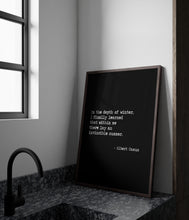 Load image into Gallery viewer, Albert Camus Invincible Summer Print Minimalist Philosophy Wall Art
