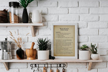 Load image into Gallery viewer, Custom Recipe Print Personalized recipe Custom Kitchen print - Personalized Gift - Unframed print