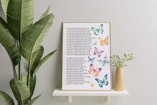 Load image into Gallery viewer, Litany of Humility Art: Butterfly Wall Art, Catholic Prayer, Modern Catholic Art