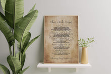 Load image into Gallery viewer, The Oak Tree Poem By Johnny Ray Ryder Jr Poem Poster Print