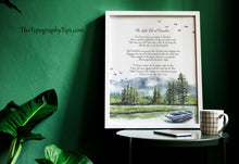 Load image into Gallery viewer, The Lake Isle of Innisfree by William Butler Yeats WB Yeats Poetry, Irish Wall Art Framed & Unframed Options