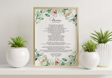 Load image into Gallery viewer, Union By Robert Fulghum Wedding poem wall art - Full Poem
