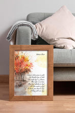 Load image into Gallery viewer, Robert Frost Poem Print - Nothing Gold Can Stay Wall Art - Autumn Poetry Poster - Fall Decor - Literary Gift for Book Lovers