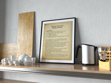 Load image into Gallery viewer, Custom Recipe Print Personalized recipe Custom Kitchen print - Personalized Gift - Unframed print