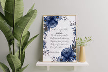 Load image into Gallery viewer, Christina Rossetti Sister Poem Quote Print – Literary Poetry Wall Art, Floral Feminine Decor, Thoughtful Sister Gift