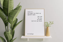 Load image into Gallery viewer, E.E. Cummings Quote Print – Romantic Poetry Wall Art, Literary Love Gift, Nursery Decor, Black & White Minimalist Print, Kids Bedroom Decor