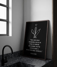 Load image into Gallery viewer, Julia Child Quote The only real stumbling block is fear of failure - Kitchen Wall Art Food Lover Art Framed & Unframed Options