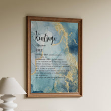 Load image into Gallery viewer, Kintsugi Meaning print Kintsukuroi Definition Poster - Framed & Unframed Options