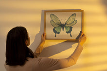 Load image into Gallery viewer, Green Butterfly Wall Art – Nature-Inspired Watercolor Print