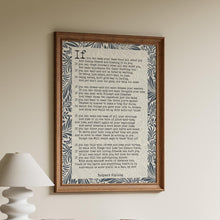 Load image into Gallery viewer, If Poem by Rudyard Kipling Print Vintage William Morris Style Wall Art