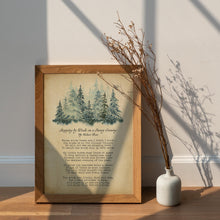 Load image into Gallery viewer, Robert Frost Poem Print: “Stopping by Woods on a Snowy Evening.”