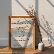 Load image into Gallery viewer, Pride and Prejudice Jane Austen Gifts "What are men compared to rocks and mountains?" Book Shelf Decor, Book Nook