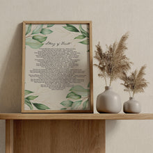 Load image into Gallery viewer, Litany of Trust Poster Print Catholic Prayer for Trust Catholic Wall Art - Framed & Unframed Options