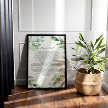 Load image into Gallery viewer, Litany of Trust Poster Print Catholic Prayer for Trust Catholic Wall Art - Framed & Unframed Options