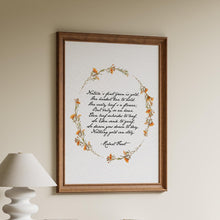 Load image into Gallery viewer, Robert Frost: Nothing Gold Can Stay Poem Print