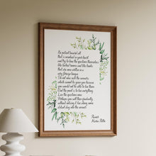 Load image into Gallery viewer, Rilke Quote Wall Art Print: Be patient toward all that is unsolved