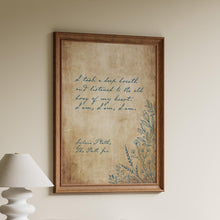 Load image into Gallery viewer, Sylvia Plath Quote Print – “I Am, I Am, I Am” from The Bell Jar, Poem Print, Bookshelf Decor, Book Quote Posters Framed & Unframed