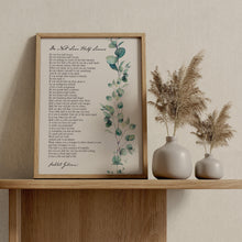 Load image into Gallery viewer, Kahlil Gibran Poem Print: Do Not Love Half Lovers