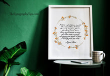 Load image into Gallery viewer, Robert Frost: Nothing Gold Can Stay Poem Print