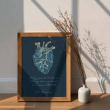 Load image into Gallery viewer, Kintsugi I carry your heart (I carry it in my heart) - E.E. Cummings Anatomical heart